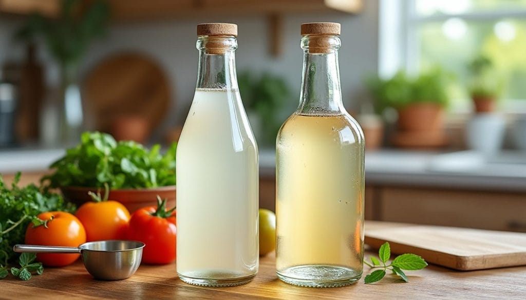 découvrez les différences essentielles entre le vinaigre blanc et le vinaigre d'alcool. cet article explore leurs caractéristiques, usages et avantages, vous aidant à choisir le vinaigre adapté à vos besoins en cuisine et en nettoyage.